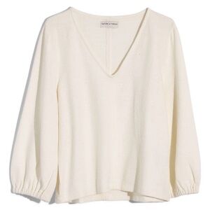 Madewell Texture & Thread Full Sleeve Bubble Sleeve Too Blouse XS